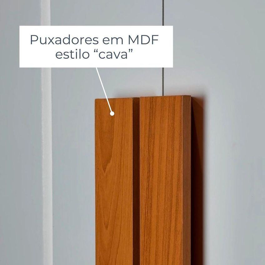 Guarda Roupa Casal Veronese 6 Portas De Giro 4 Gavetas Mdf-mdp Cinamomo - Off White Madetec Móveis - imagem 4