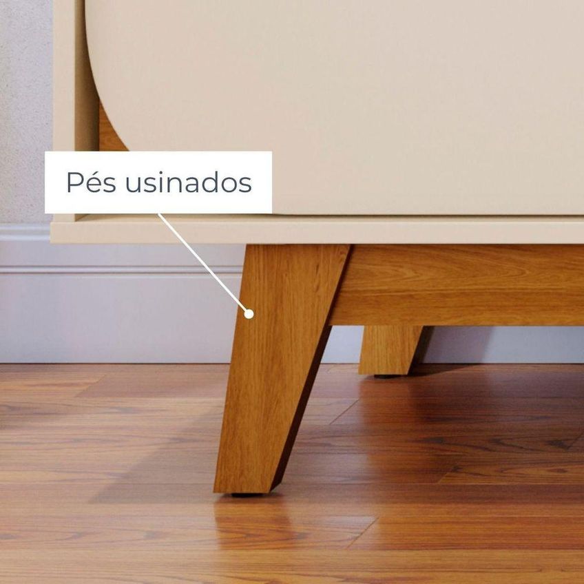 Composição Para TV Luna 75" 238cm MDF e MDP Cinamomo e Off White Madetec Móveis - imagem 4