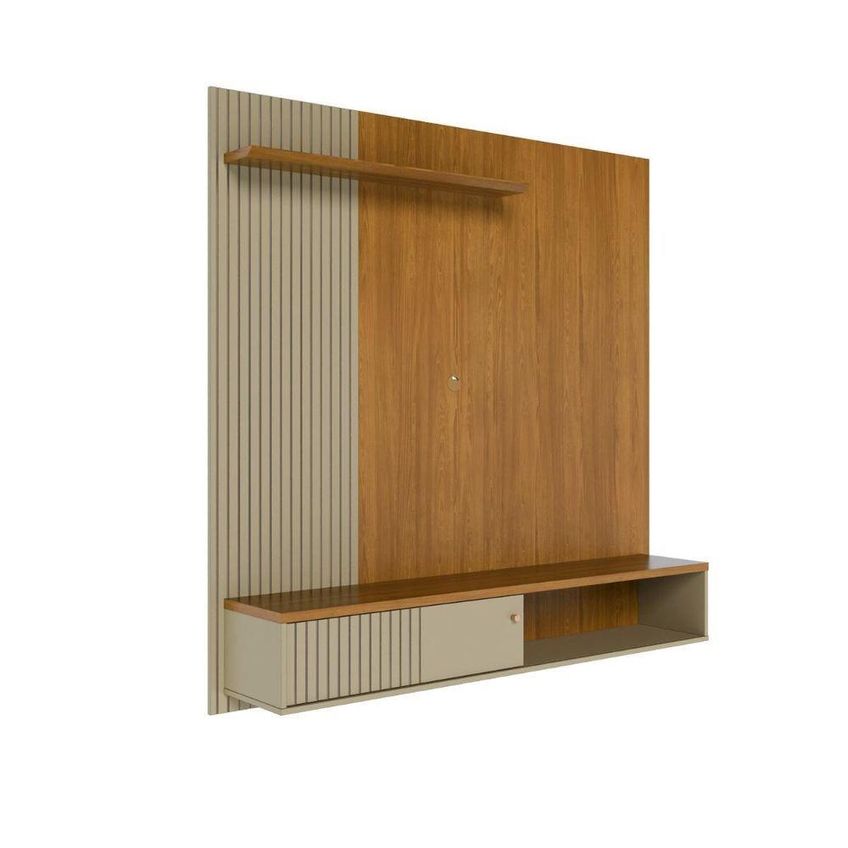 Painel Para TV Aurora 65" 160,5cm MDP-MDF Cumaru e Opala Madetec Móveis - imagem 3