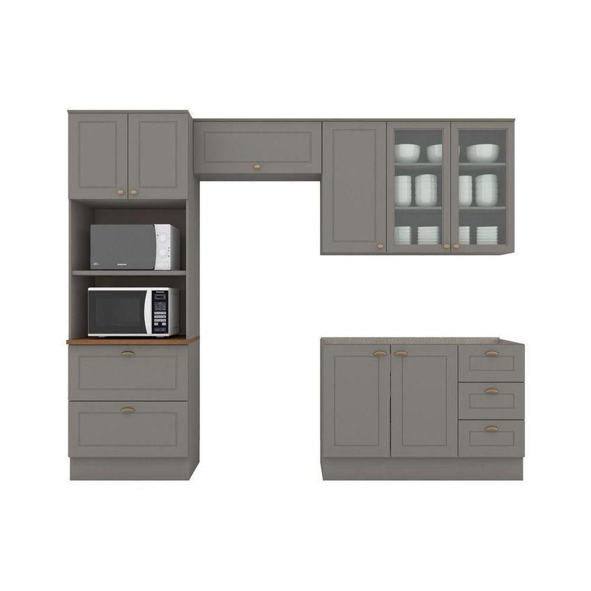Cozinha Completa Amy Casa 812 10 Portas 7 Gavetas MDF 271,5cm - imagem 5