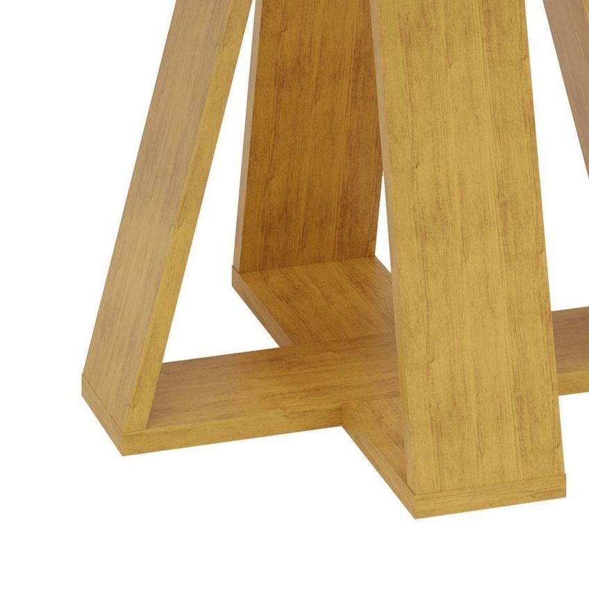 Conjunto De Jantar Mesa Kiara 120 4 Lugares Tampo De Vidro Cedro Off White Com Cadeiras Yasmin Dj - imagem 4