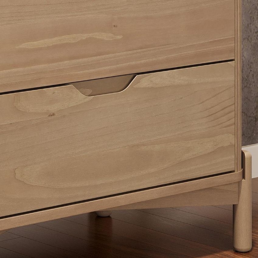 Cômoda Nira 4 Gavetas Madeira Maciça Puxador MDF Marrom Mpozenato - imagem 3