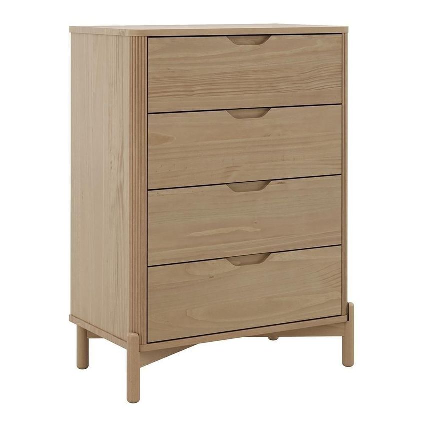 Cômoda Nira 4 Gavetas Madeira Maciça Puxador MDF Marrom Mpozenato - imagem 5