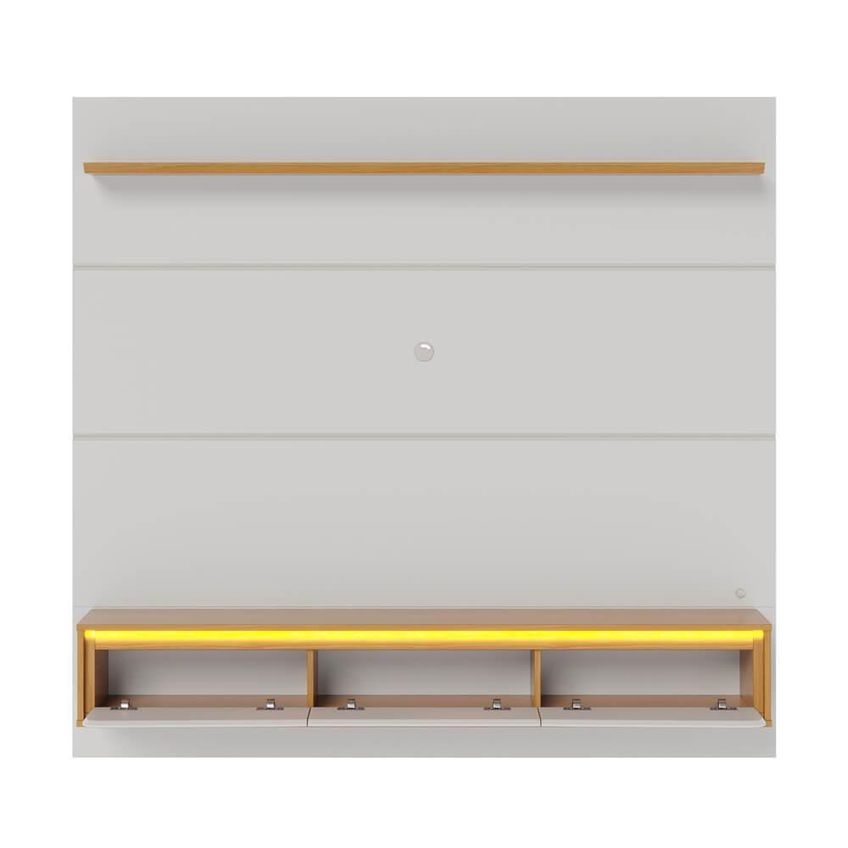 Painel Para TV Tahiti 180cm Com LED e 3 Portas Off White Colibri Móveis - imagem 4