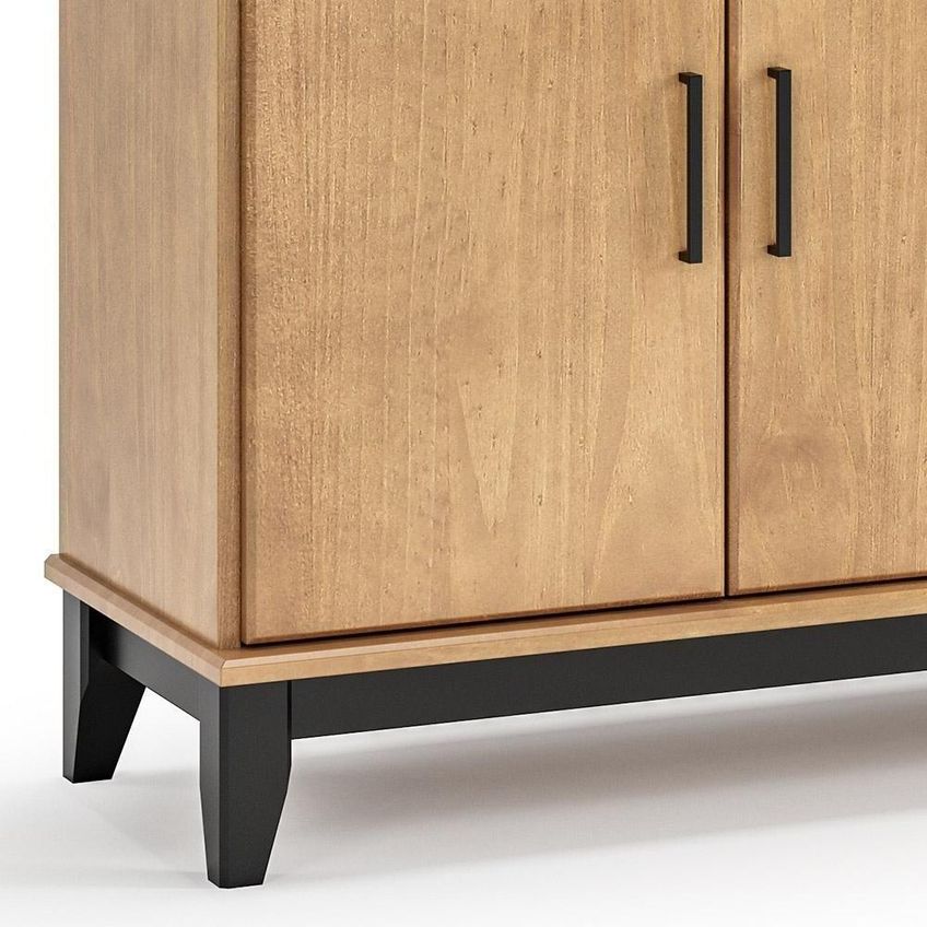 Buffet Aparador Z25 Rústico 4 Portas Madeira Maciça 152cm Marrom Mpozenato - imagem 2