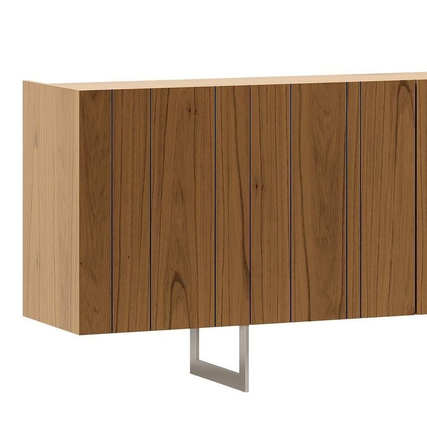 Buffet Aparador Lyon N02 4 Portas MDF 180cm Cinamomo E Champanhe Mpozenato - imagem 3