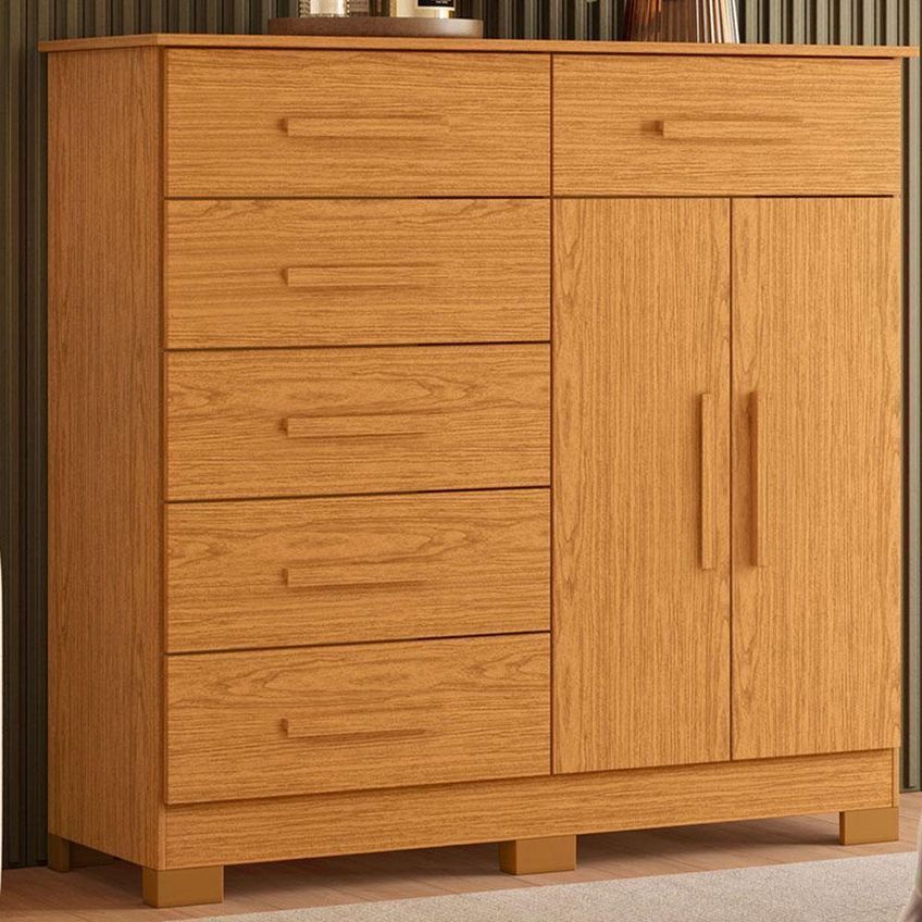 Guarda Roupa Casal Vinci 6 Portas De Bater 3 Gavetas Mdp Cinamomo Albatroz Móveis - imagem 5