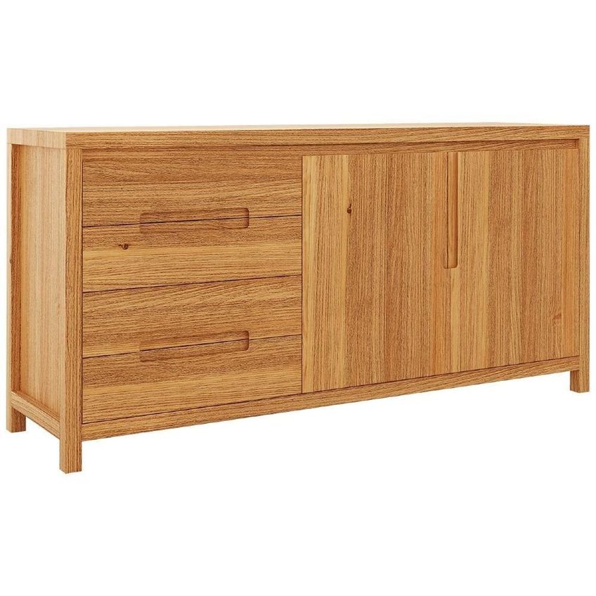 Buffet Aparador Floris Moderno 2 Portas 4 Gavetas 165cm Rustic Mpozenato - imagem 2