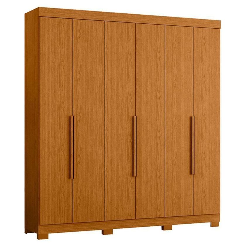 Guarda Roupa Casal Vinci 6 Portas Bater 3 Gavetas Mdp Cinamomo Com Cômoda Fontana Albatroz Móveis - imagem 5