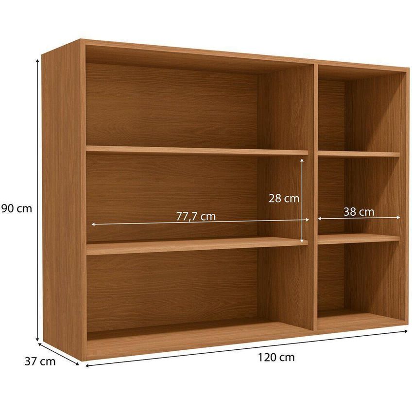 Armário Aéreo Maxxi 120cm 3 Portas MDP Porta de Bater Canela Kappesberg - imagem 5