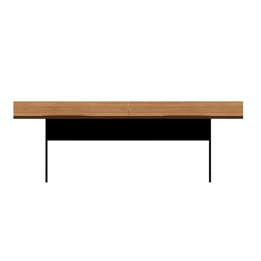 Mesa De Reunião 08 Lugares 100% Mdf 300cm Freijó Com Preto F5 Office - imagem 5