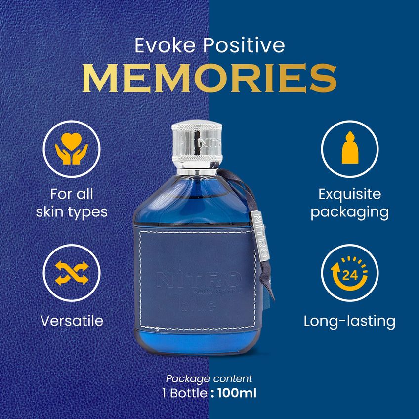 Perfume Dumont Nitro Blue Eau De Parfum 100ml Para Homens - imagem 3