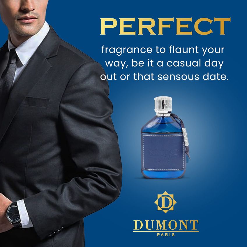 Perfume Dumont Nitro Blue Eau De Parfum 100ml Para Homens - imagem 4