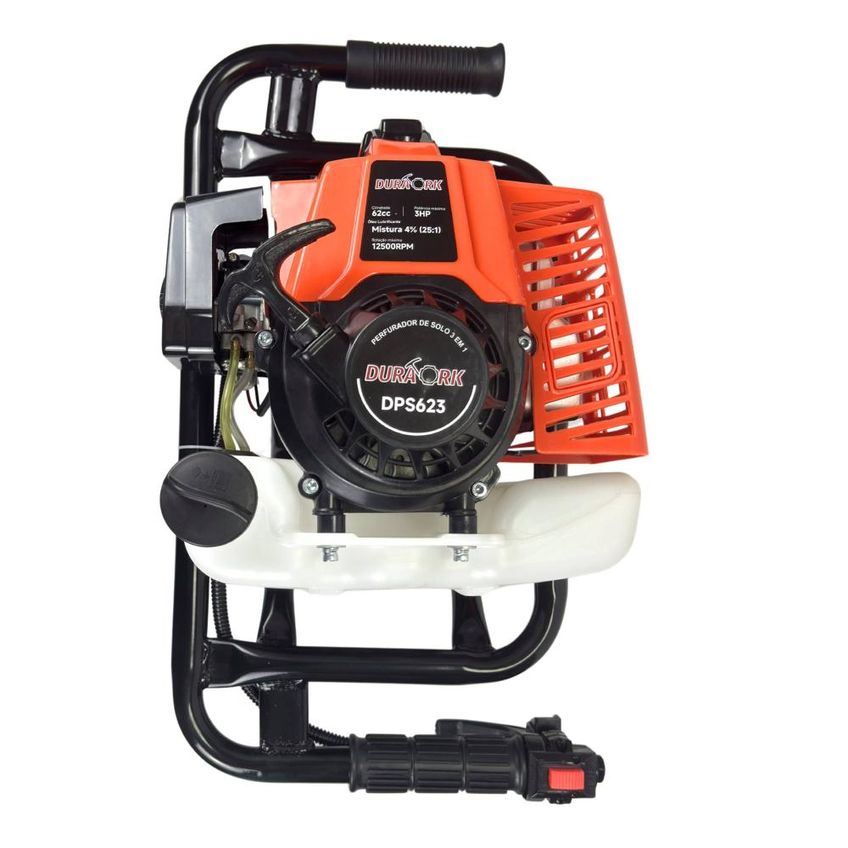 Kit Perfurador De Solo Duratork Dps623g À Gasolina 62cc 12.500rpm 3hp De Potência Alta Rotação Com Brocas 80x20cm 80x25cm 80x30cm + 2 Extensão 6 - imagem 4