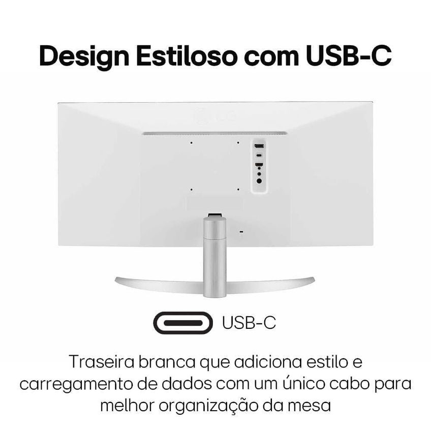Monitor 29wq600b 29" Full Hd Ips 100hz Ultrawide Branco Lg Hdr10 Freesync - imagem 4