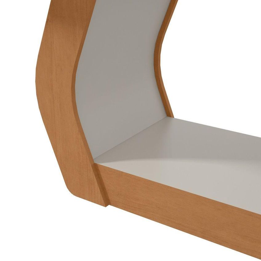 Conjunto Sala De Jantar Mesa Laini 160 6 Lugares Tampo Vidro Off White Com Cadeiras Luar Amendoa - imagem 4