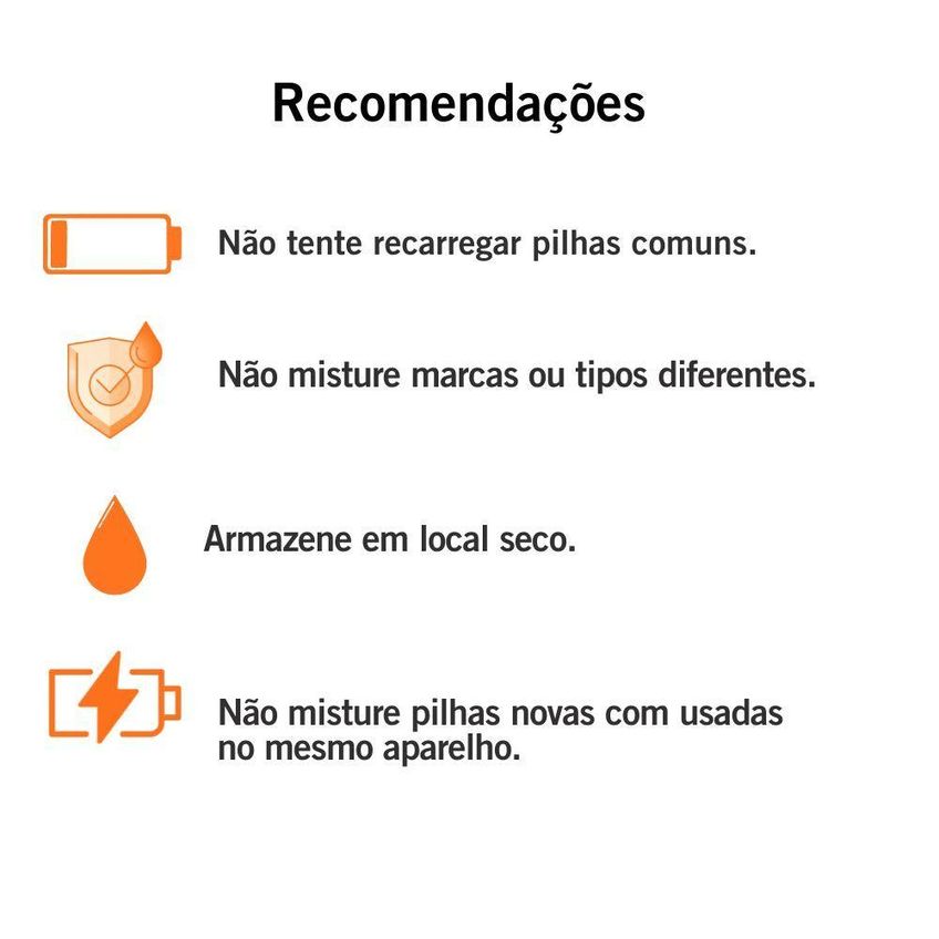 Pilha AAA Palito Foxlux Zinco-Carbono R03 1,5V 4 Unidades - imagem 2