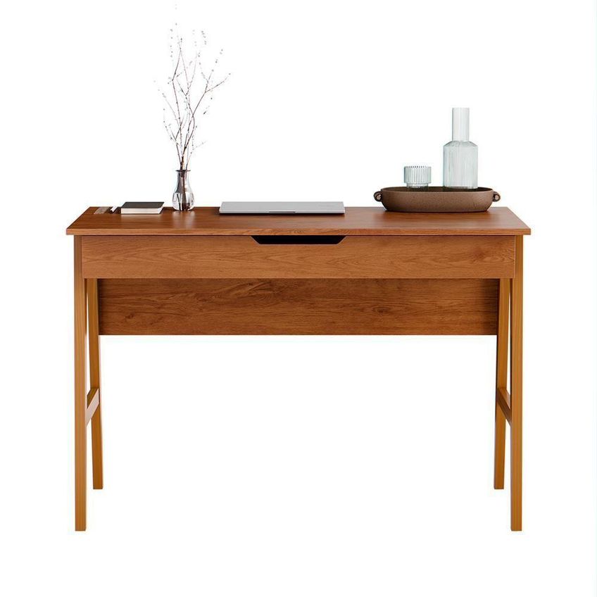 Escrivaninha Parma Moderno 1 Gaveta MDF 106cm Freijó Ej Móveis - imagem 4