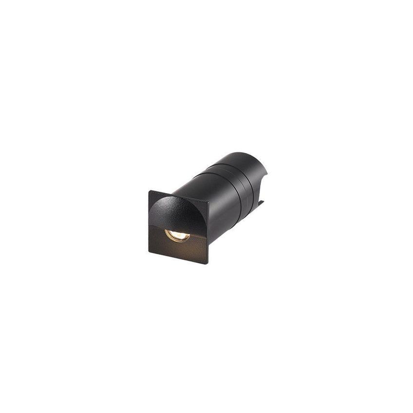 Balizador De Embutir Mini Romi Quadrado Alto IRC 90 LED 1W Bivolt Preto Nordecor Iluminação - imagem 4