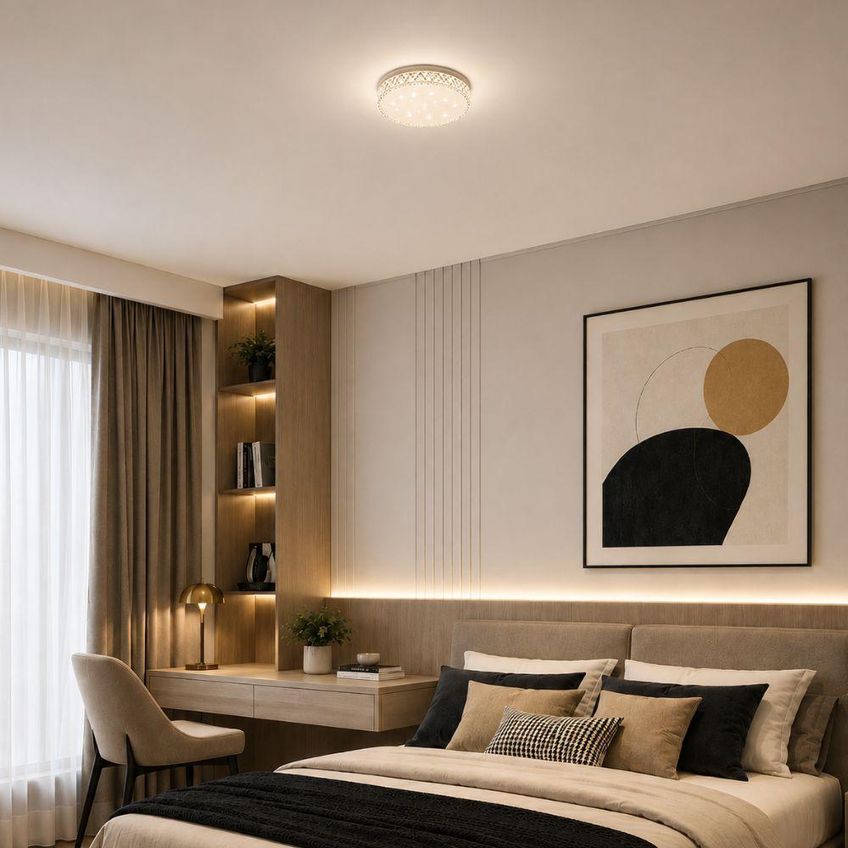 Painel LED Redondo Decor 32W 4000K Branco Neutro Foxlux Kit 2 - imagem 3