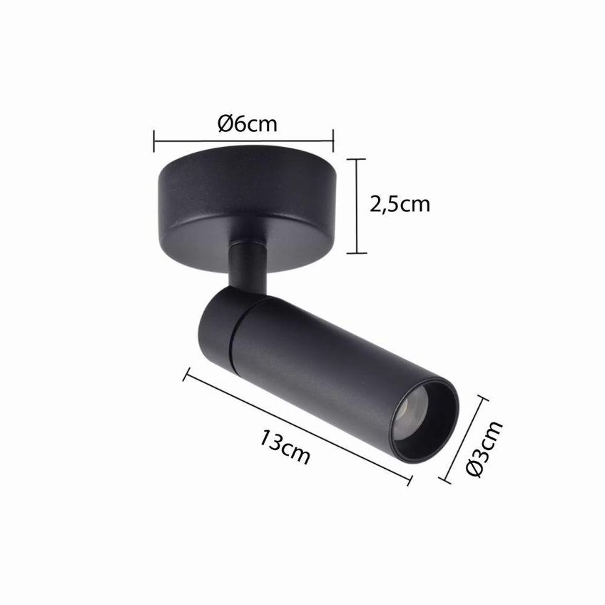 Spot Direcionável De Sobrepor Blet 6144 Led Embutido 5w Bivolt Preto Nordecor Iluminação - imagem 4