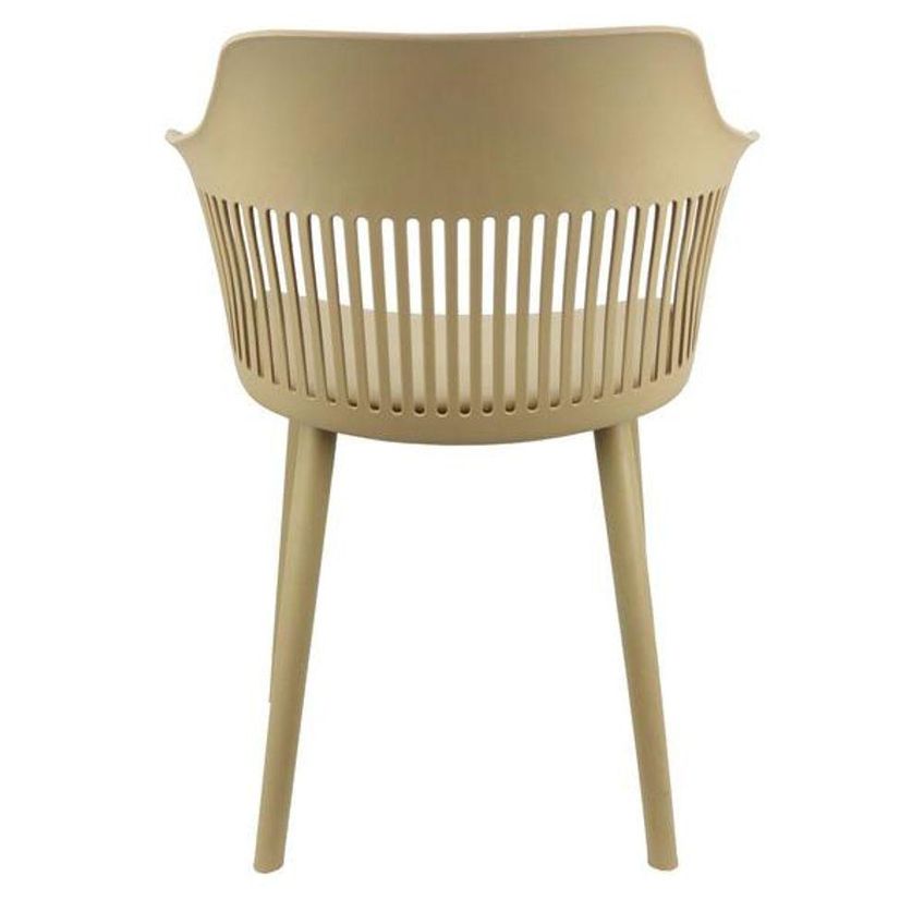 Conjunto De Jantar Eiffel 4 Lugares Tampo Mdf Cadeiras Estofadas Nude 120cm Decoreshop - imagem 4