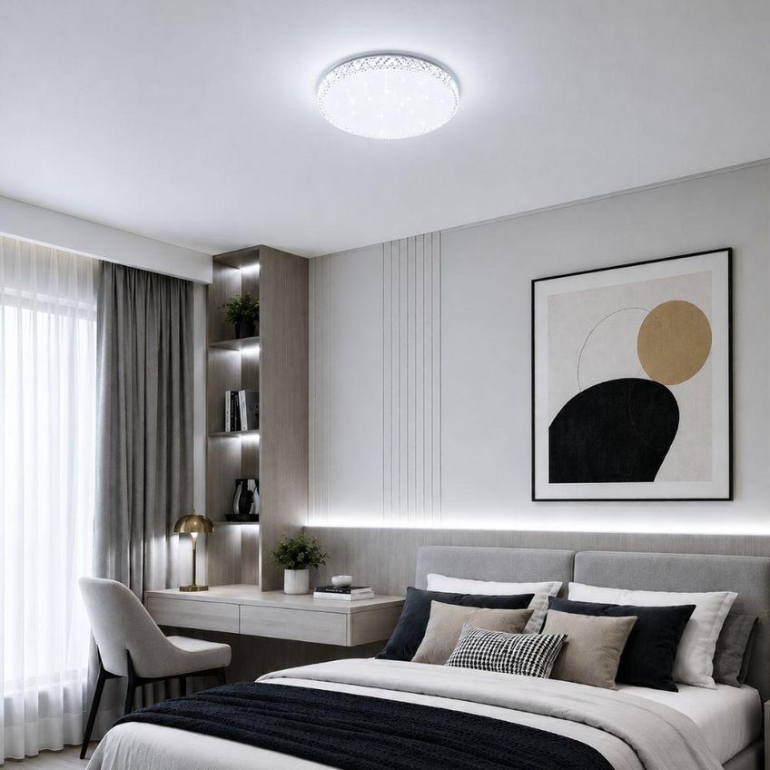 Painel Led Redondo Decor Foxlux 32w Branco Frio Bivolt Kit 2 - imagem 5