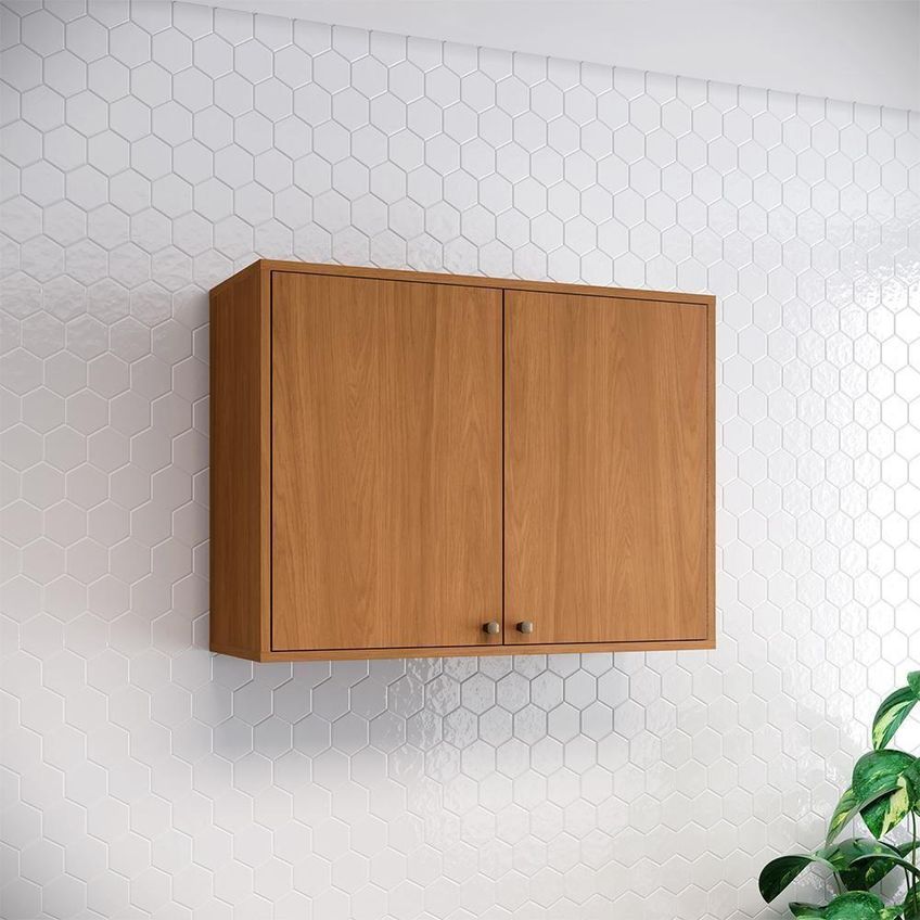 Armário Aéreo Venaly 80cm 2 Portas MDF-MDP Cinamomo Móveis Henn - imagem 5