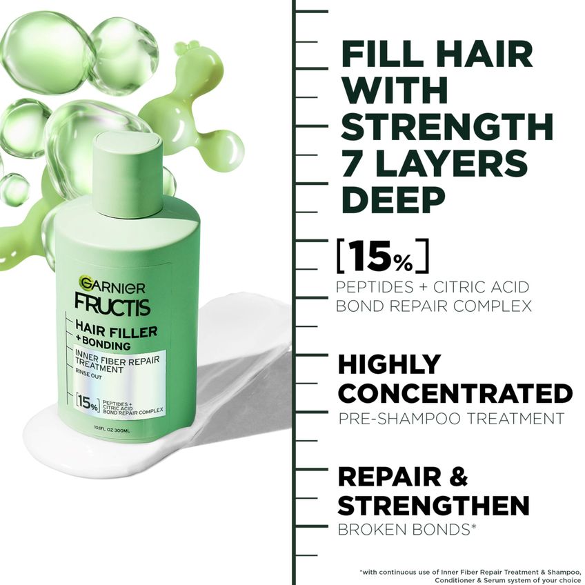 Tratamento Pré-shampoo Garnier Fructis Hair Filler 300ml - imagem 3