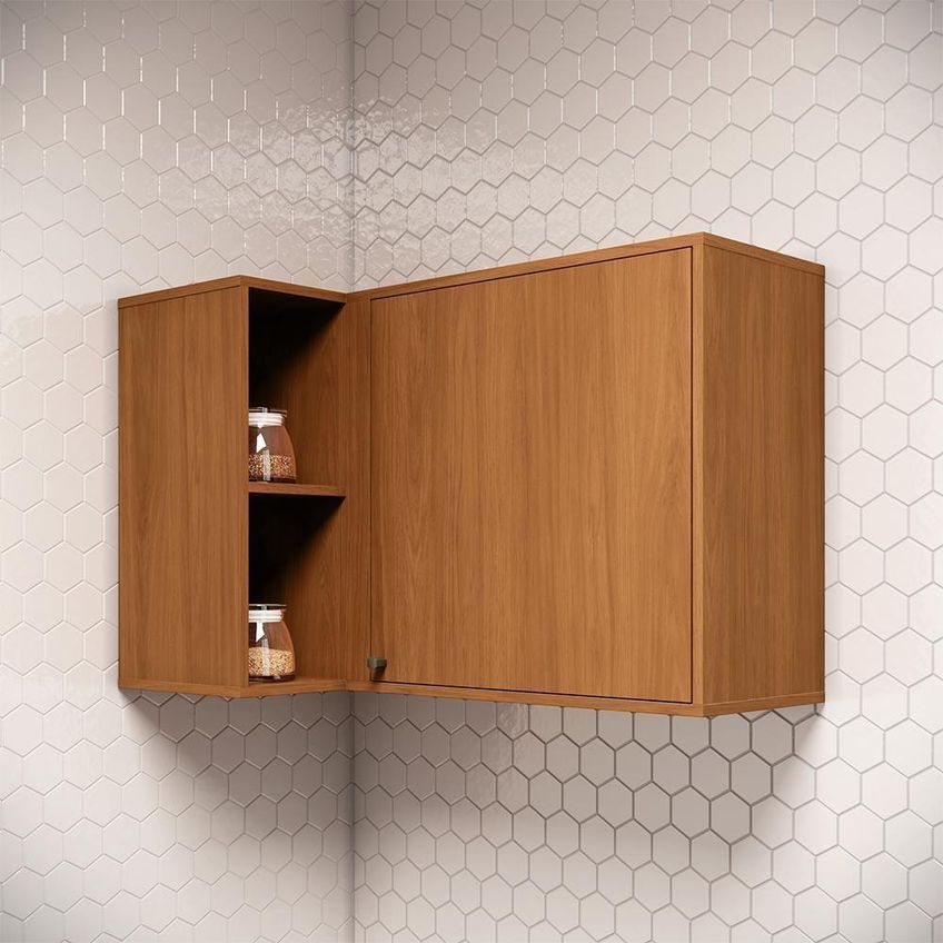 Armário Aéreo Venaly 95cm 1 Porta MDF-MDP Cinamomo Móveis Henn - imagem 4