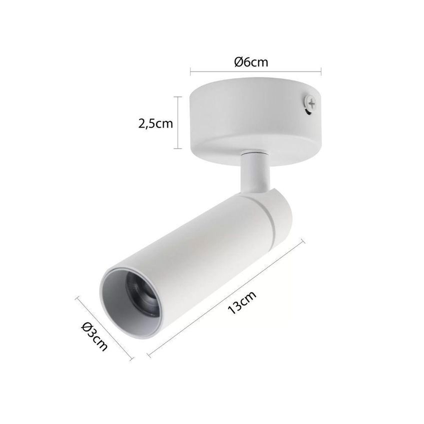 Spot Direcionável De Sobrepor Blet 6143 Led 5w Bivolt Branco Nordecor Iluminação - imagem 3