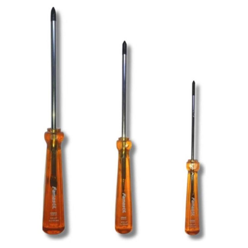 Kit Chaves De Fenda E Phillips Profissional 6 Peças Aço Cromo Vanádio Famastil - imagem 3