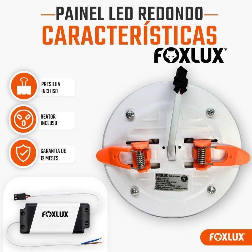 Painel Led Izled0002 2 Em 1 Dual Color Com Alternância Por Interruptor Branco Foxlux - imagem 2