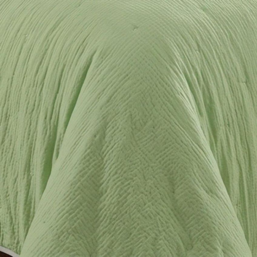Cobre Leito Colcha Stylo Casal 3 Peças 100% Poliéster Microfibra Dupla Face Verde Casa Show Enxovais - imagem 2