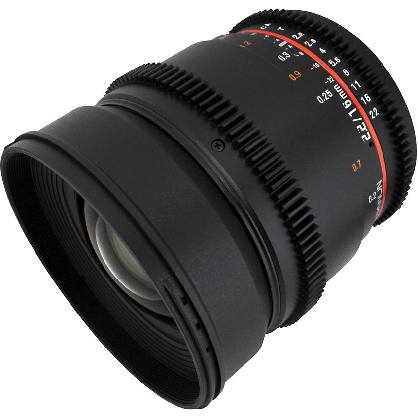 Lente De Cinema Rokinon 16mm T2.2 Para Nikon F + Cartão SD 32GB - imagem 2
