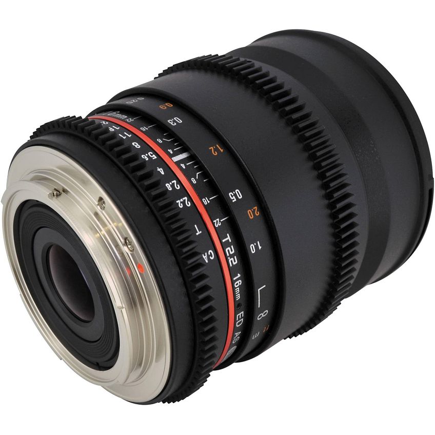 Lente De Cinema Rokinon 16mm T2.2 Para Nikon F + Cartão SD 32GB - imagem 3