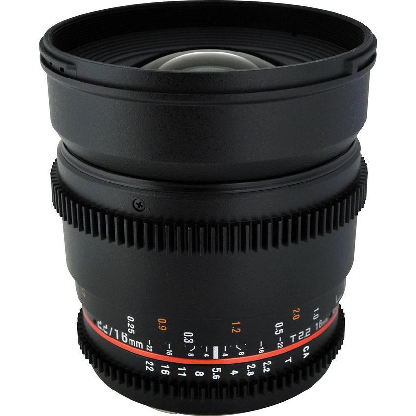 Lente De Cinema Rokinon 16mm T2.2 Para Nikon F + Cartão SD 32GB - imagem 4