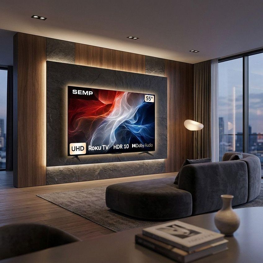 Smart TV Semp S62E 55 Polegadas 4K Ultra HD LED Roku TV Preto Bivolt - imagem 4