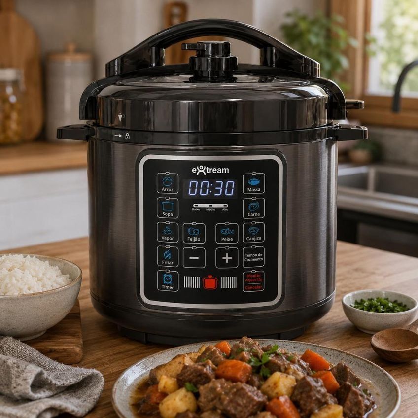 Panela De Pressão Elétrica Extream Smartcook Pro 6l 1000w Preto 220v - imagem 3