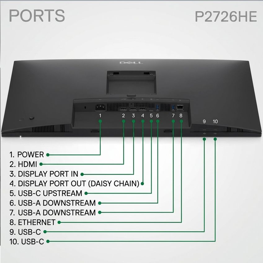 Monitor Dell Pro P2726HE 27" 120Hz IPS USB-C - imagem 4