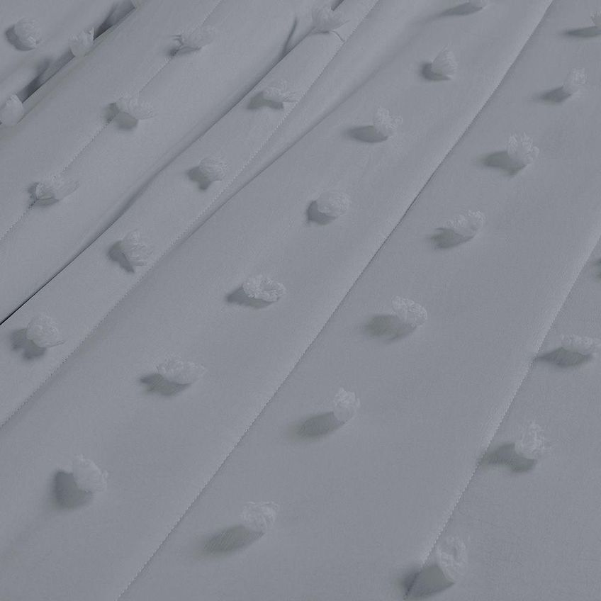 Cobre Leito Colcha Popilly Queen 3 Peças 100% Poliéster Macio Dupla Face Cinza - imagem 3