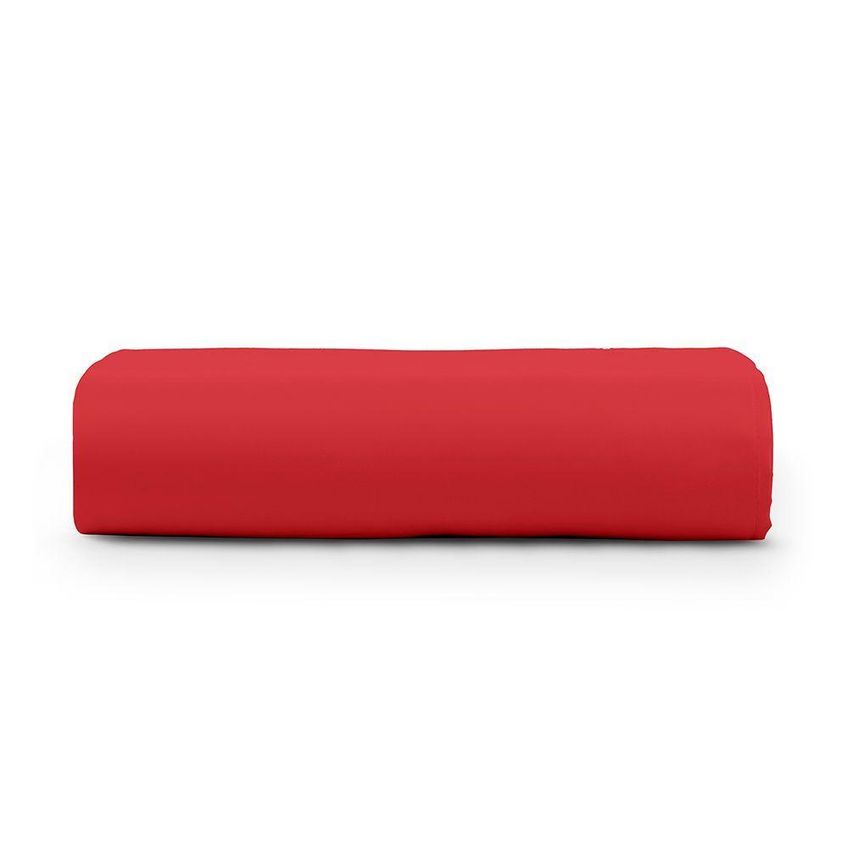 Kit Lençol Solteiro Egípcio Micropercal 600 Fios 4 Peças 100% Poliéster Vermelho E Vinho Casa Show - imagem 2