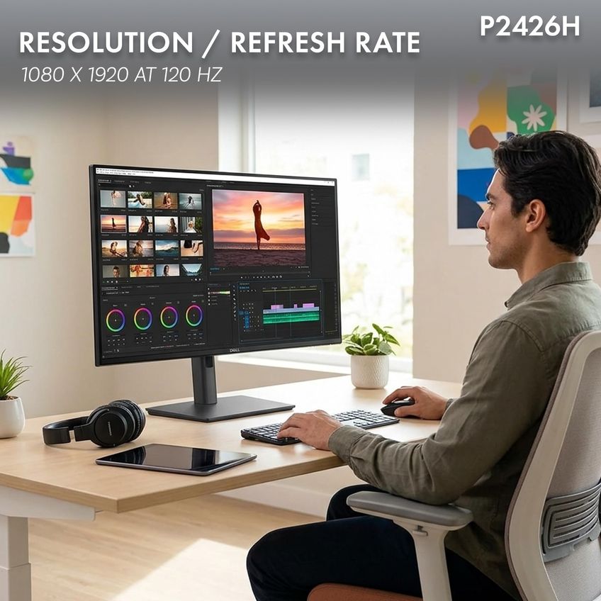 Monitor Dell Pro P2426h 24 Polegadas Full HD 120Hz IPS - imagem 2