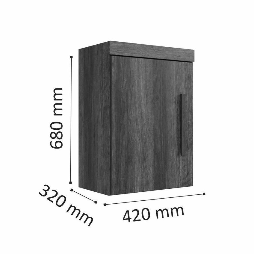 Módulo Aéreo Lateral Dallas 42cm 1 Porta MDP Cinamomo Benetil Móveis - imagem 3