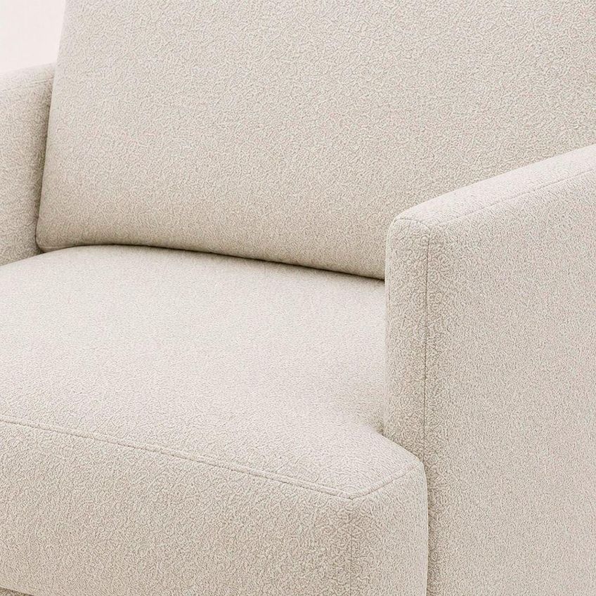 Poltrona Decorativa Serena Com Almofada Solta Bouclé Premium Bege Ammê Estofados - imagem 3