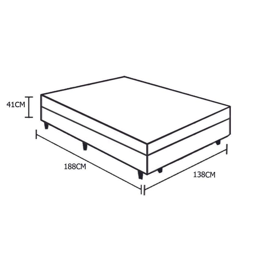 Cama Box Com Baú Casal Extremo Reforçado Blindado Suede Cinza Homequeen - imagem 3