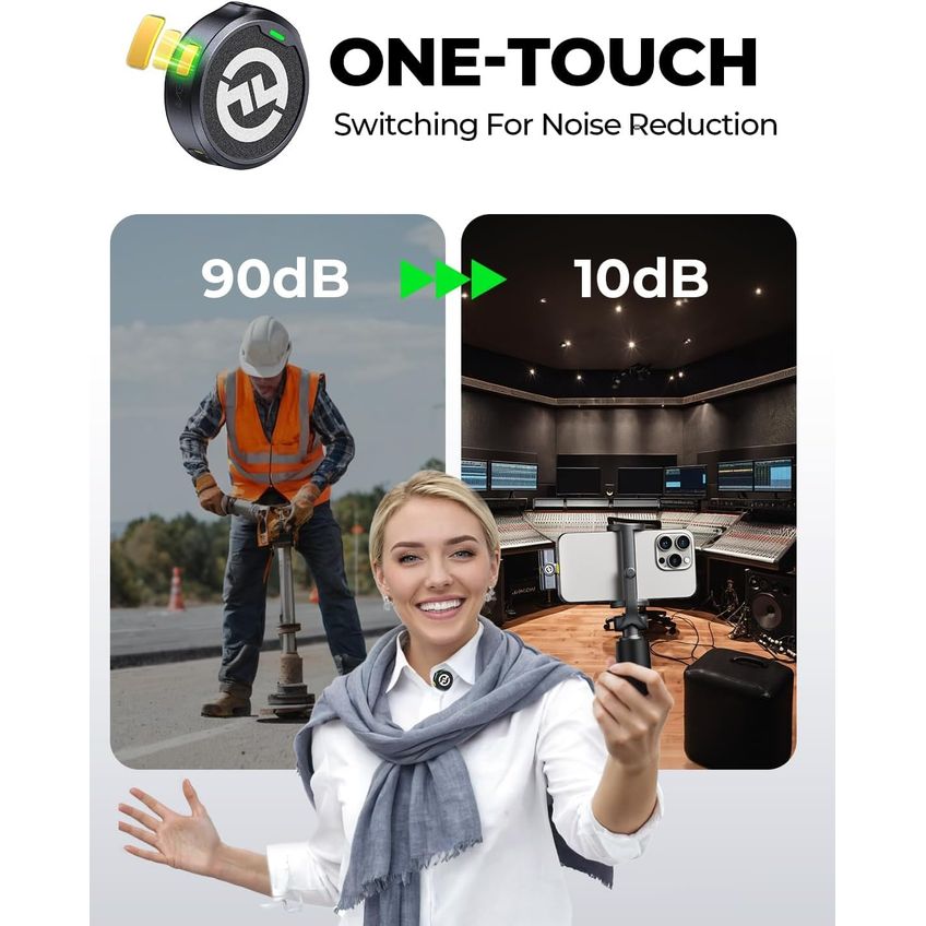 Microfone Sem Fio Hollyview Lark M2 Duo USB-C 305 M - imagem 4