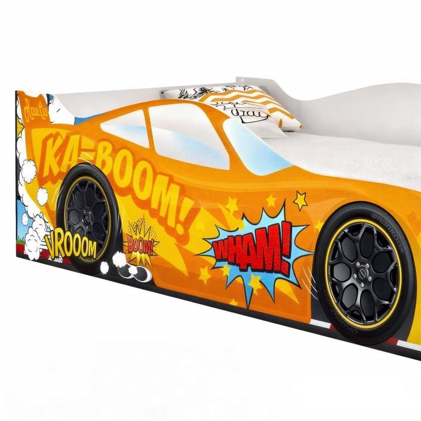 Cama Solteiro Infantil Cama Carro Kaboom Stylo MDF Laranja Casah - imagem 4