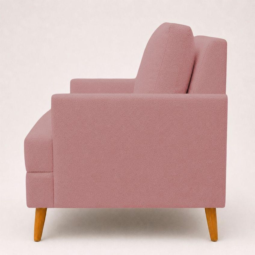 Kit 2 Poltronas Serena Bouclé Premium Conforto Bege Ammê Estofados - imagem 5