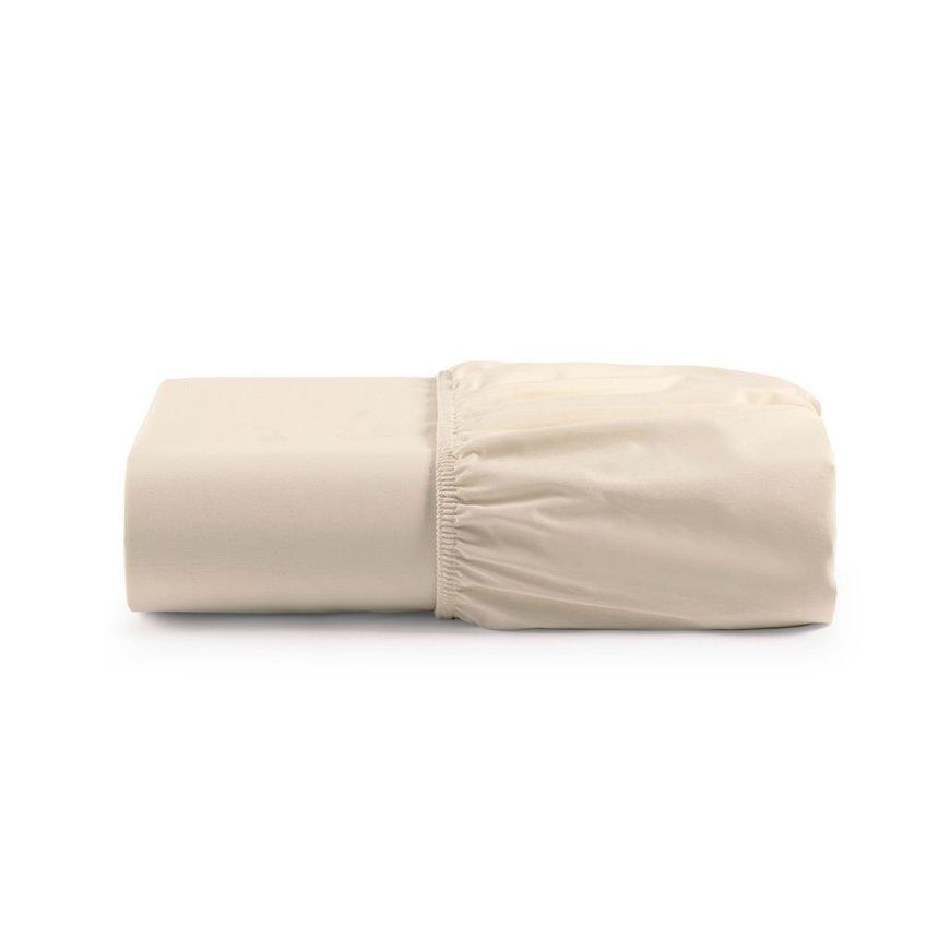 Kit Lençol Queen Egipicio Micropercal 600 Fios 100% Poliéster Com Elástico Off White Casa Show - imagem 3
